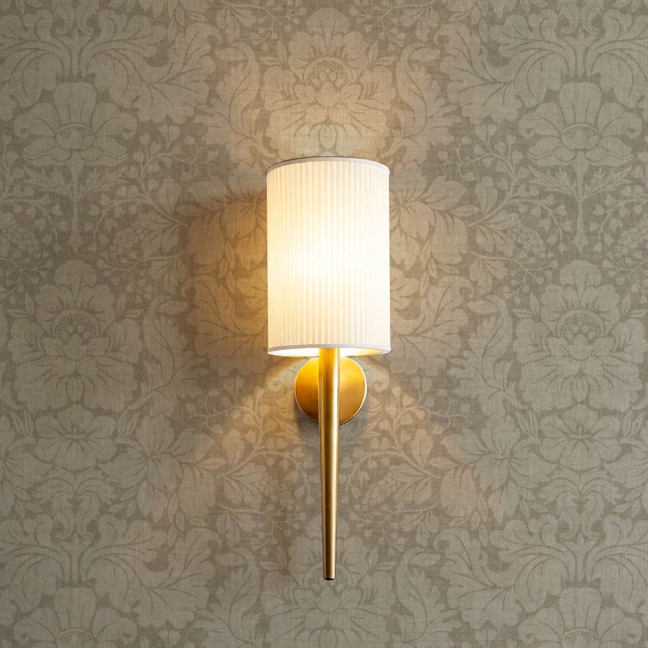 Varvaara Floral Damask Stone Taupe Wallpaper