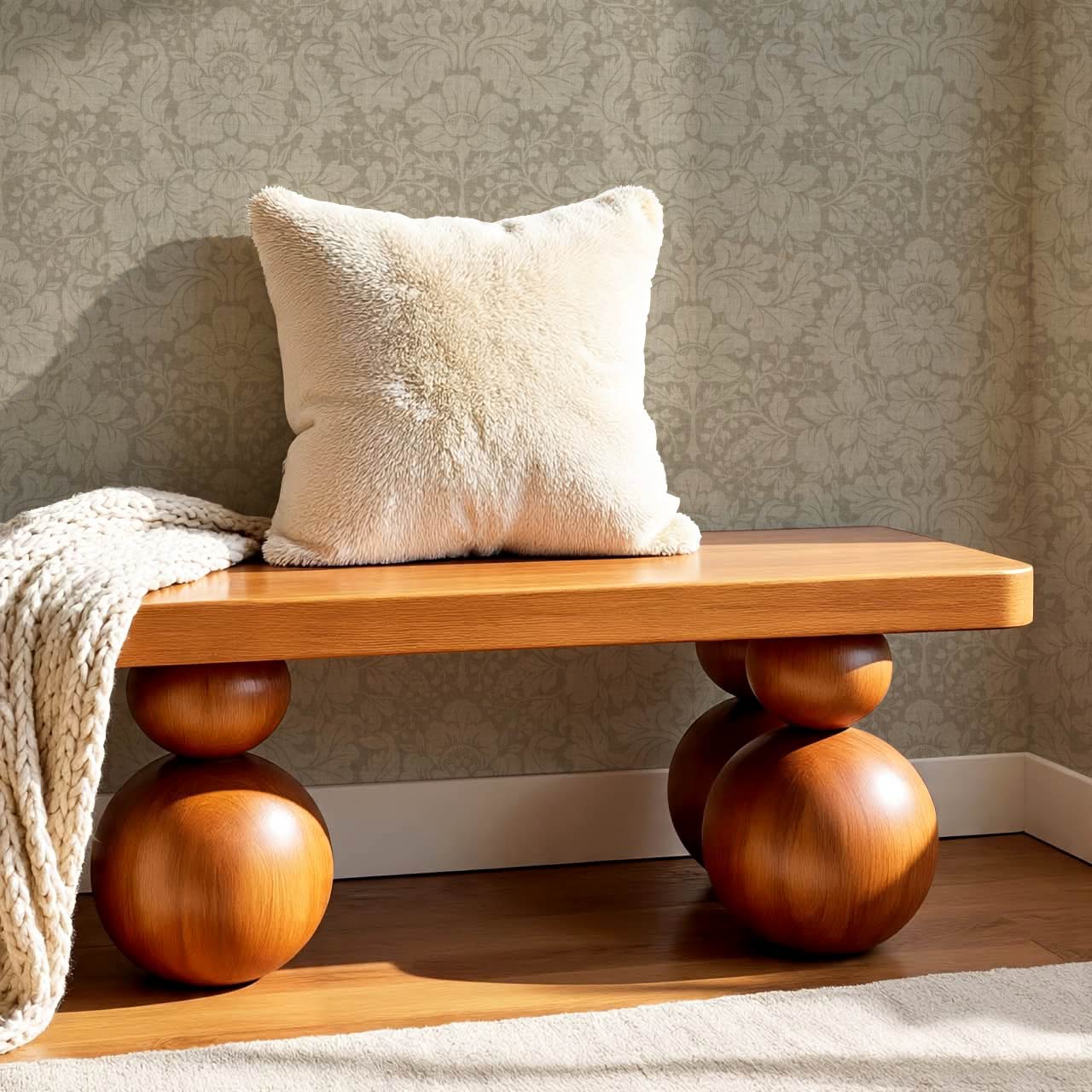 Varvaara Floral Damask Stone Taupe Wallpaper