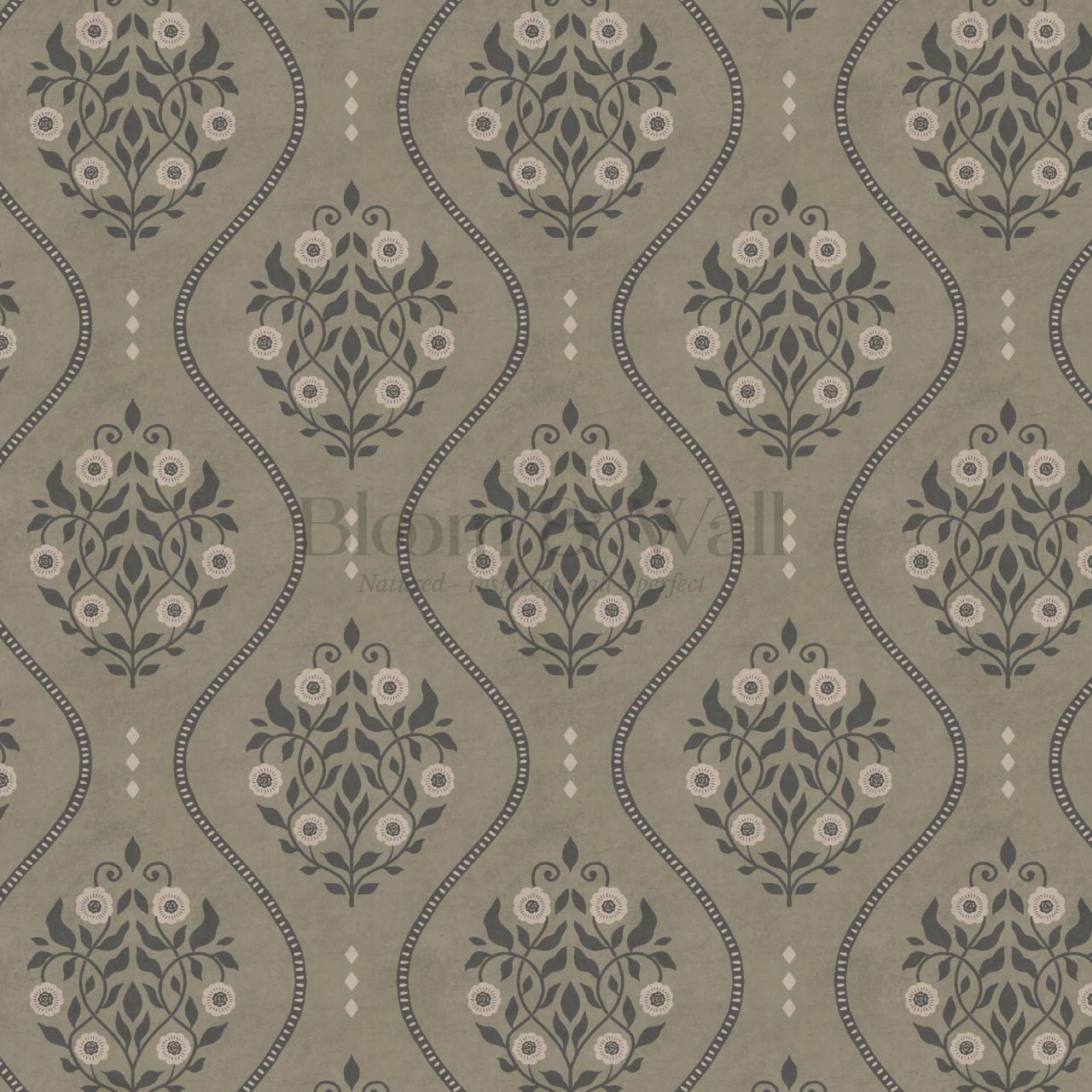 Vela Heritage Bellvine Stone Slate Wallpaper