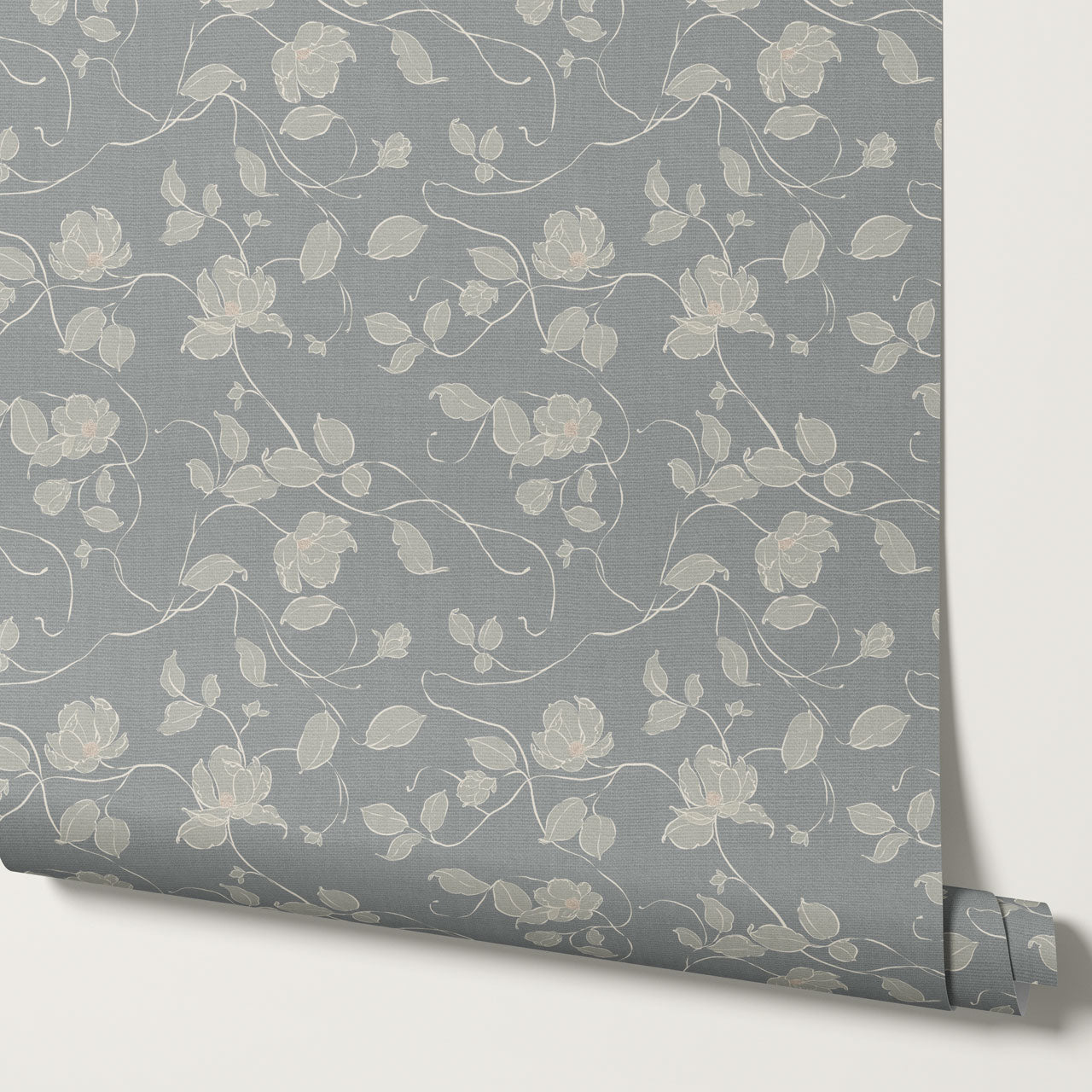 Verdantine Vines Dusty Blue Wallpaper