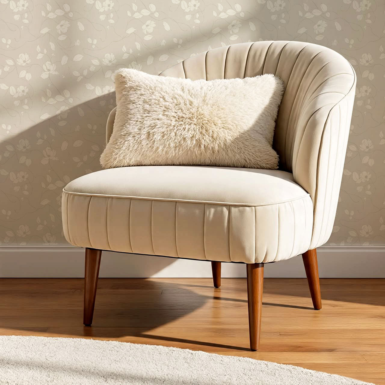 Verdantine Vines Dusty Pink Beige Wallpaper