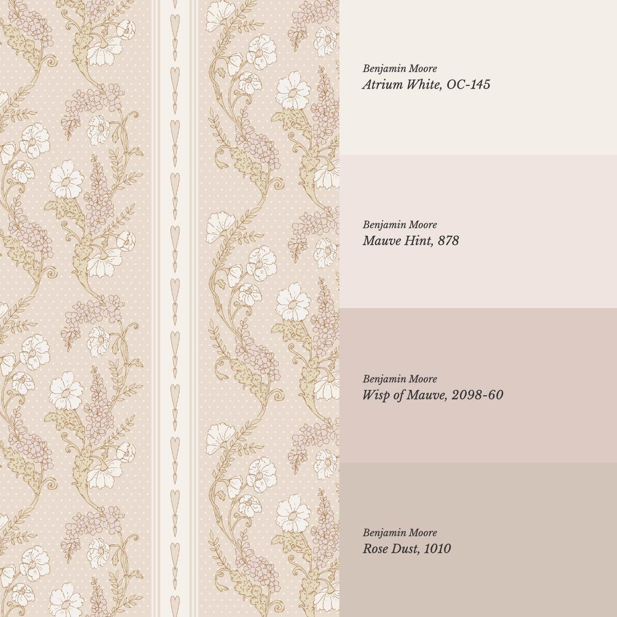 Veronica Fanciful Vines Soft Blush Beige Wallpaper