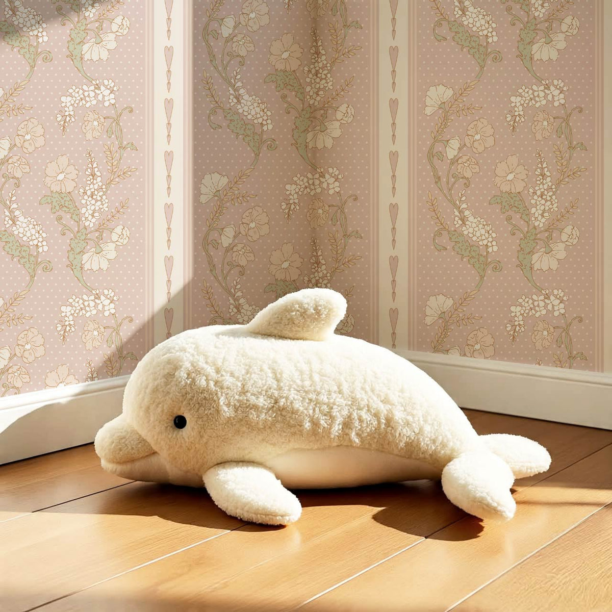 Veronica Fanciful Vines Mauve Sage Wallpaper