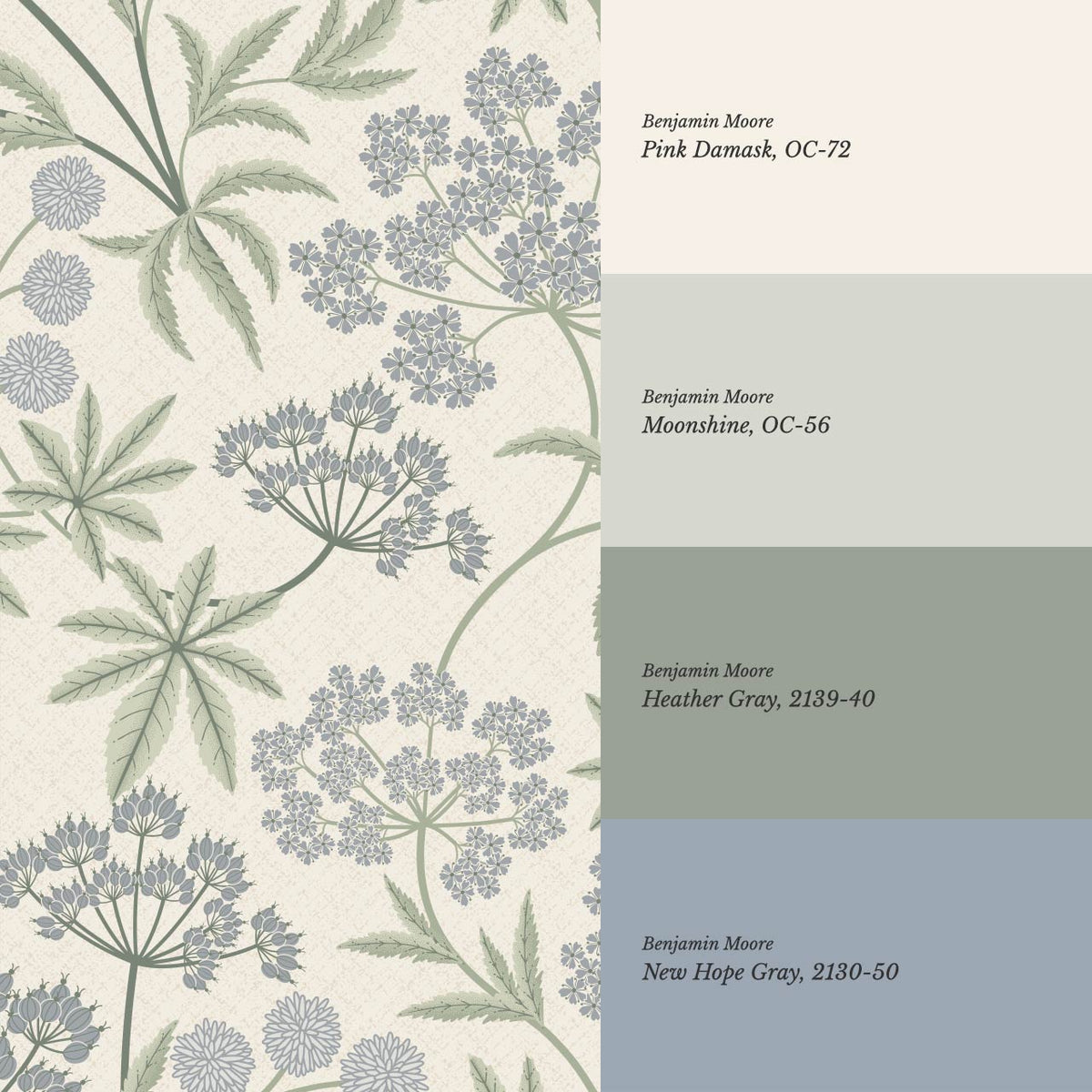 Vivi Wildflowers Blue Sage Wallpaper