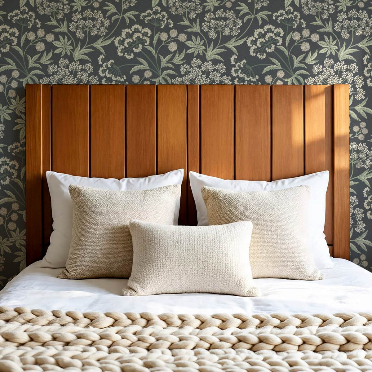 Vivi Wildflowers Slate Ivory Wallpaper