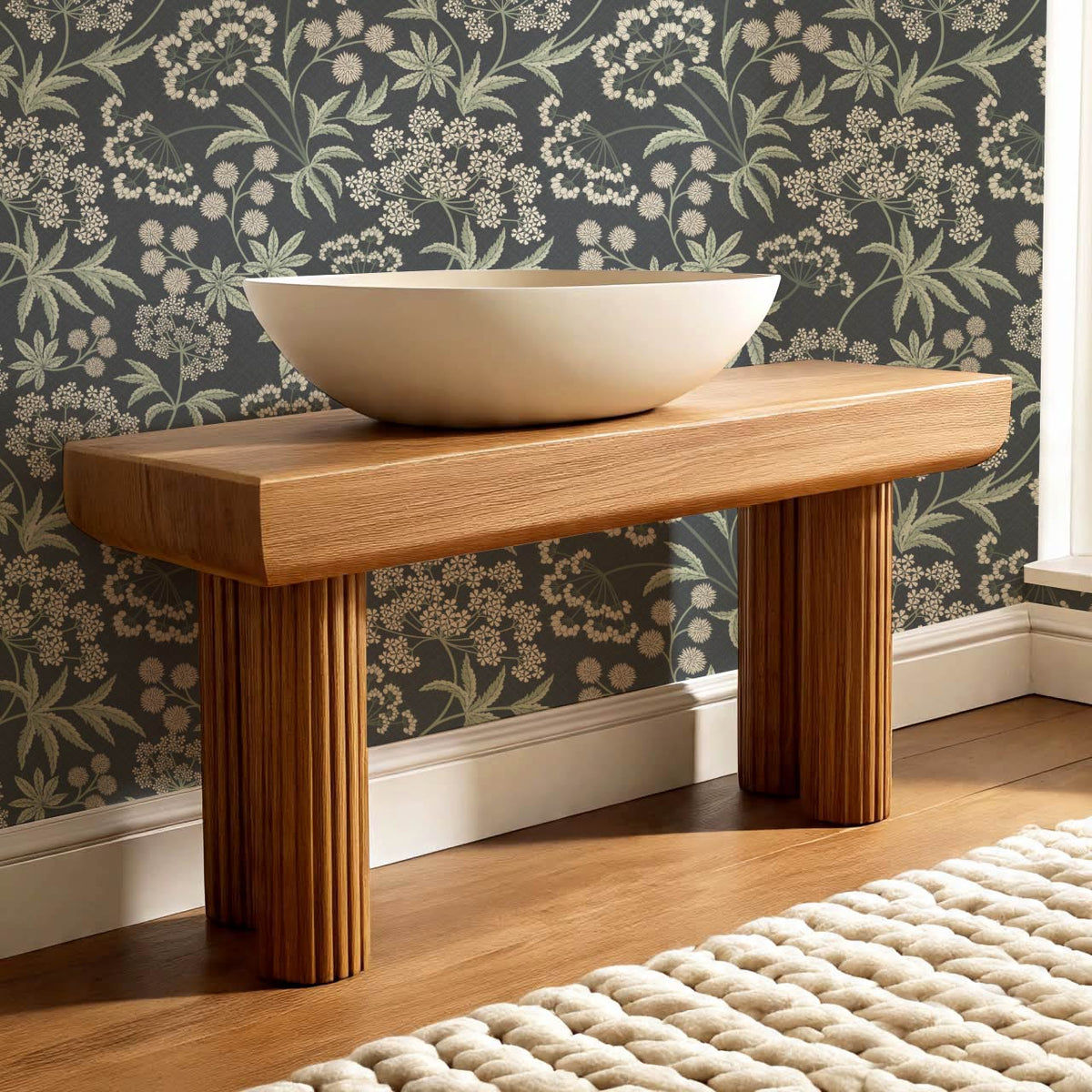 Vivi Wildflowers Slate Ivory Wallpaper