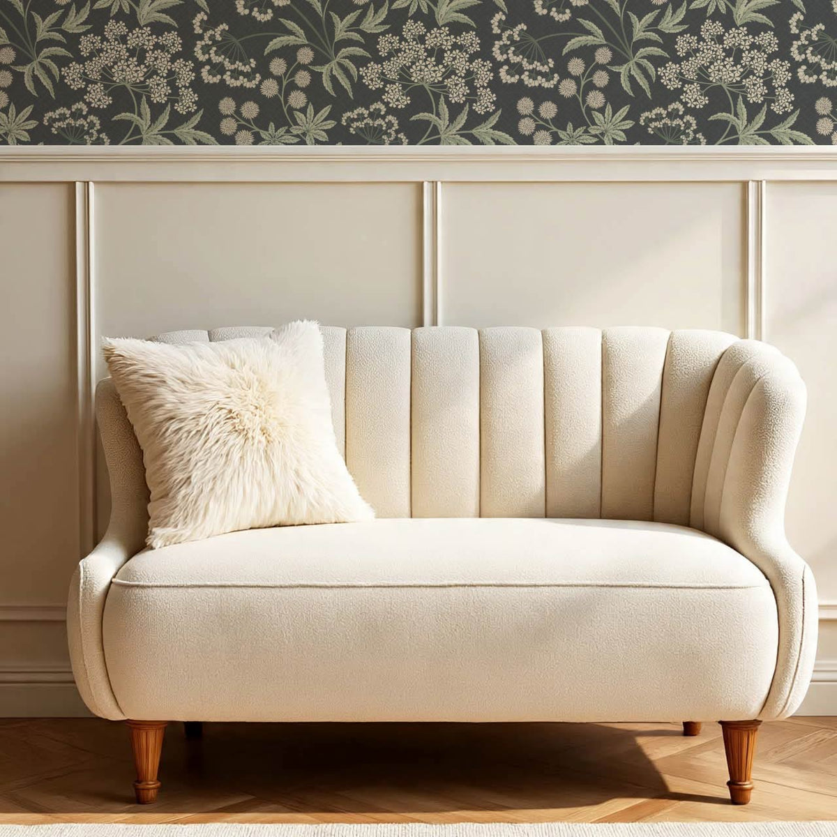 Vivi Wildflowers Slate Ivory Wallpaper