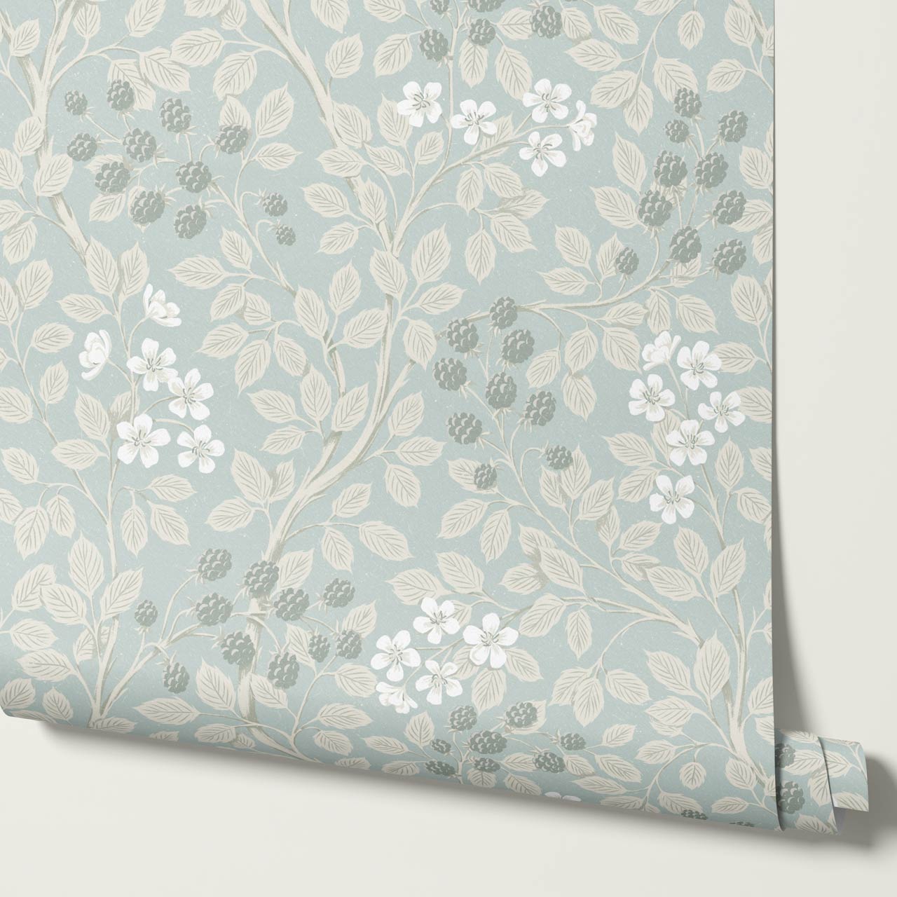 Vivian Blackberry Sea Glass Wallpaper