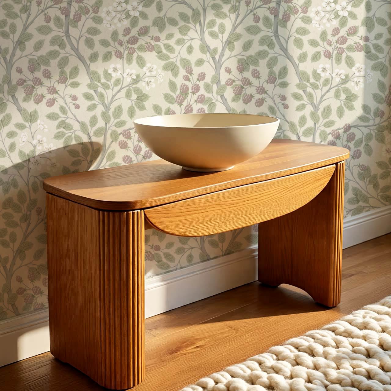 Vivian Blackberry Sage Mauve Wallpaper