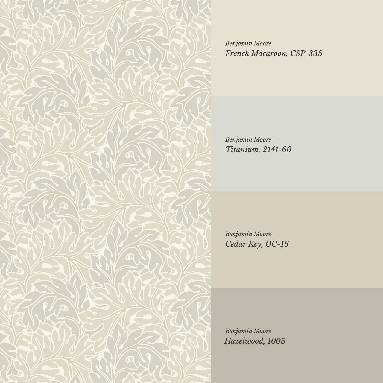 Morgan Acanthus Beige Wallpaper