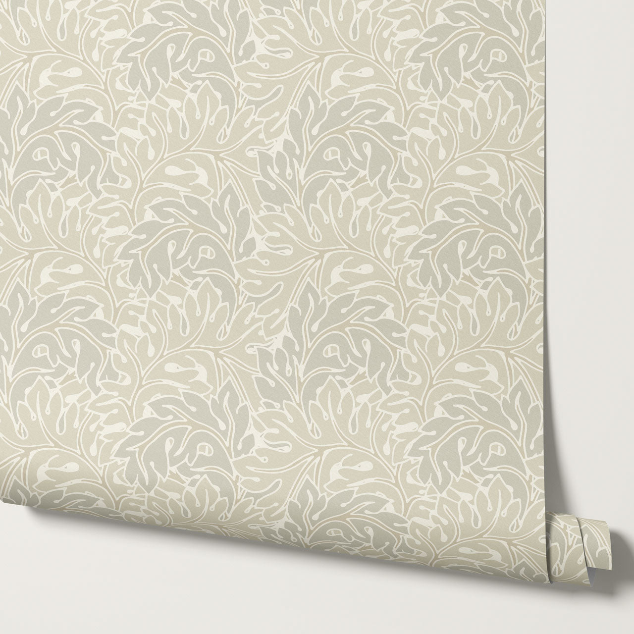 Morgan Acanthus Beige Wallpaper