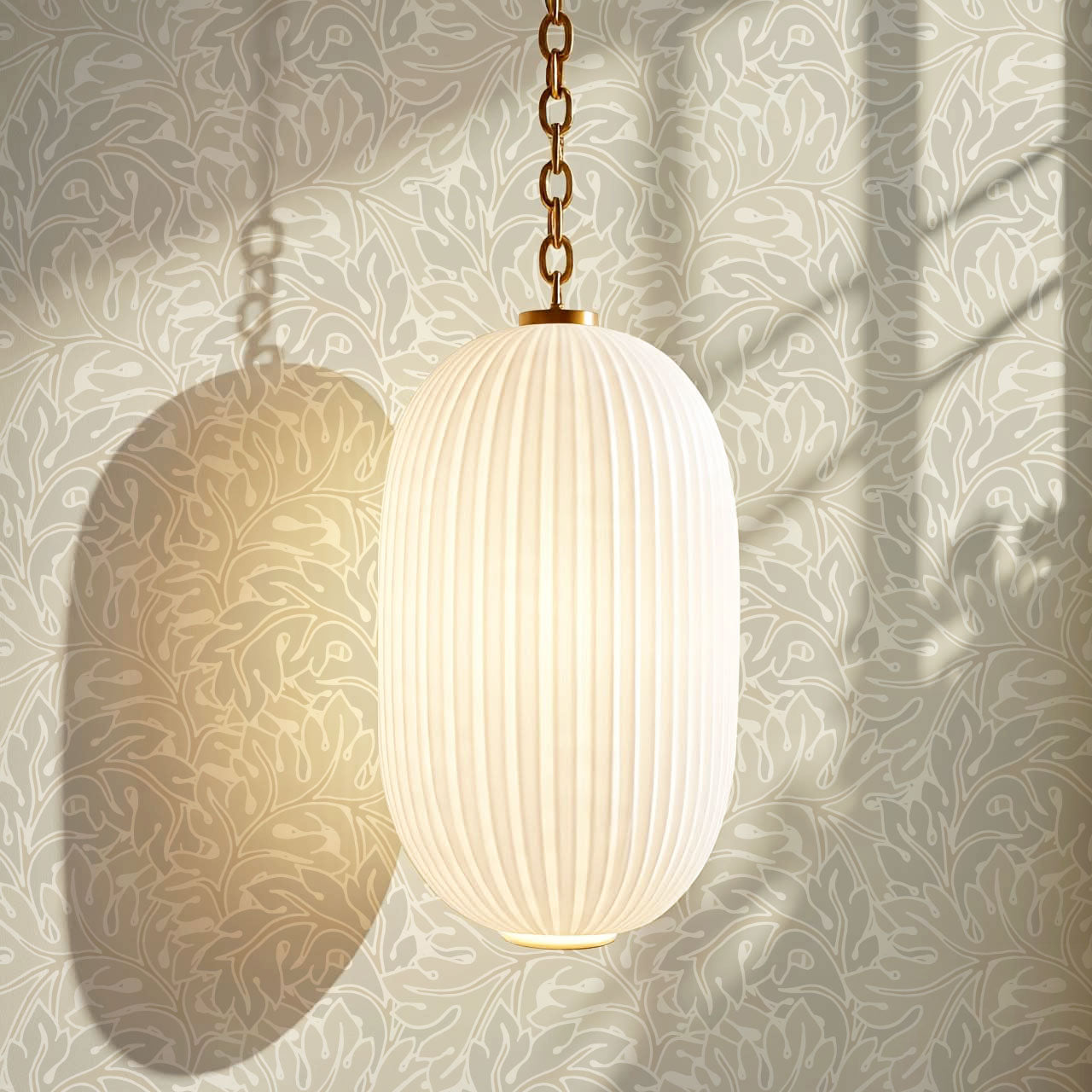 Morgan Acanthus Beige Wallpaper