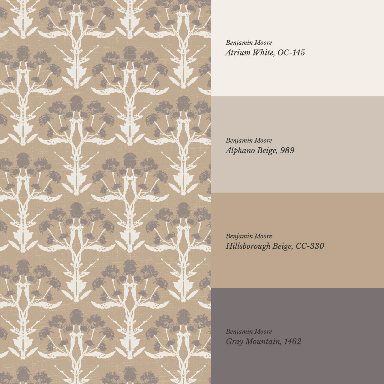 Wynter Blooms Warm Sand Wallpaper