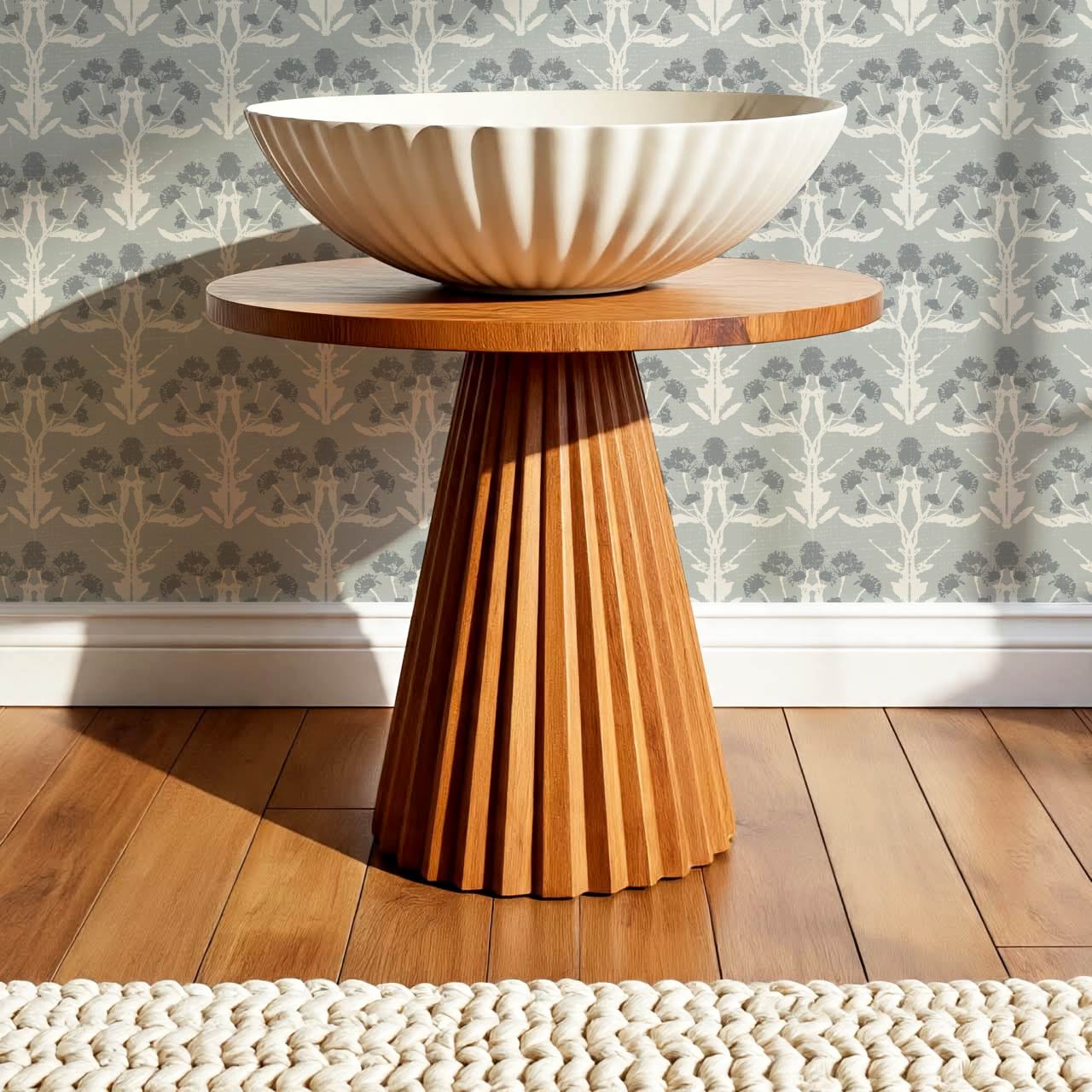 Wynter Blooms Dove Gray Wallpaper