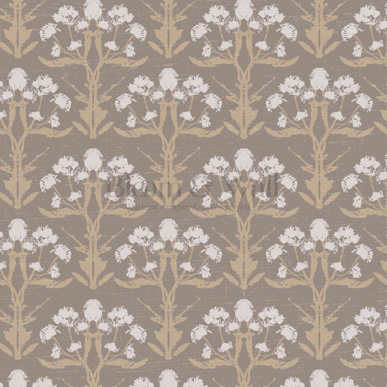 Wynter Blooms Clay Sand Wallpaper
