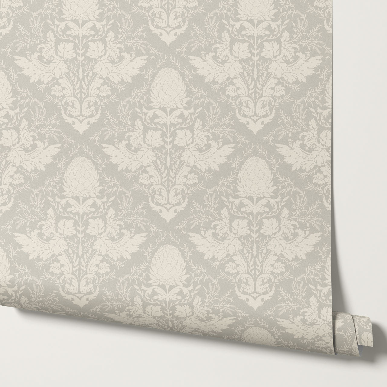 Zanda Artichoke Damask Neutral Wallpaper