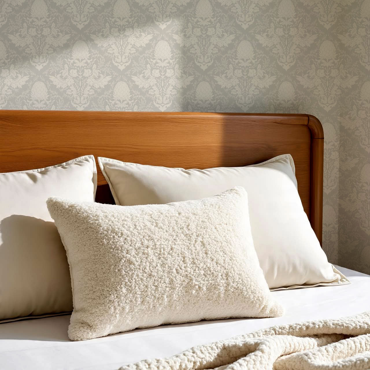 Zanda Artichoke Damask Neutral Wallpaper