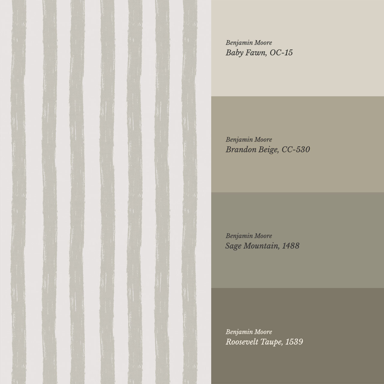 Zelda Brush Stroke Stripes Taupe Wallpaper