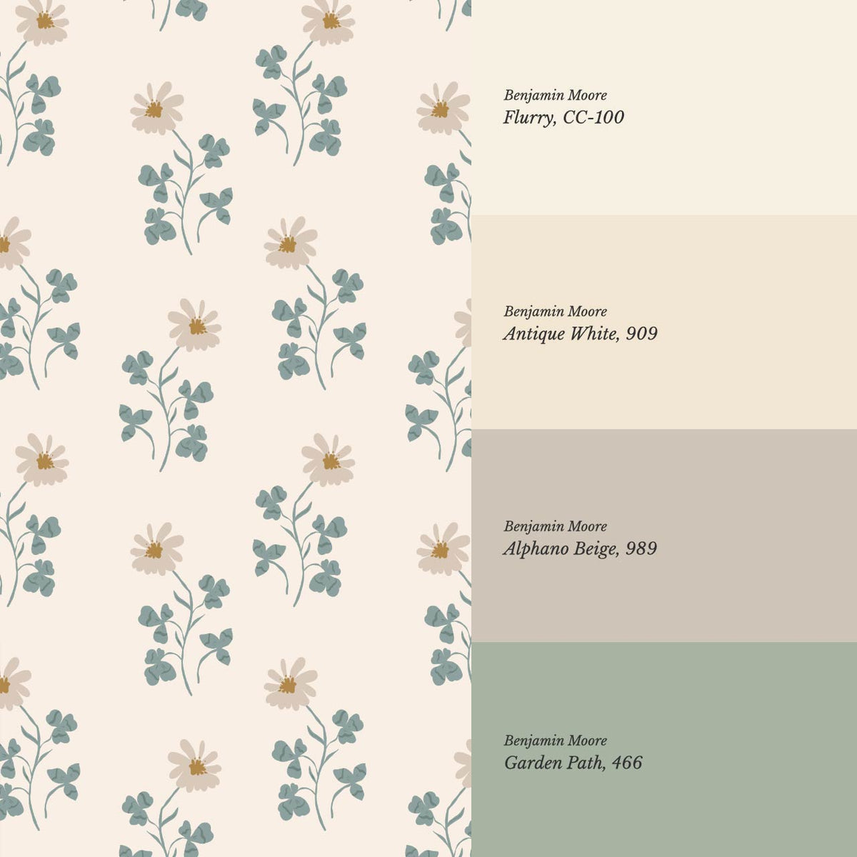 Zulma Daisy Dee Cream Beige Wallpaper