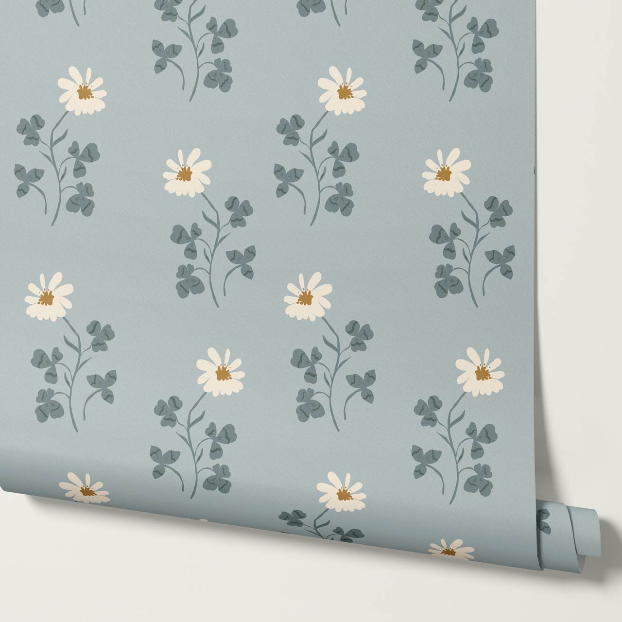 Zulma Daisy Dee Pale Breeze Cream Wallpaper