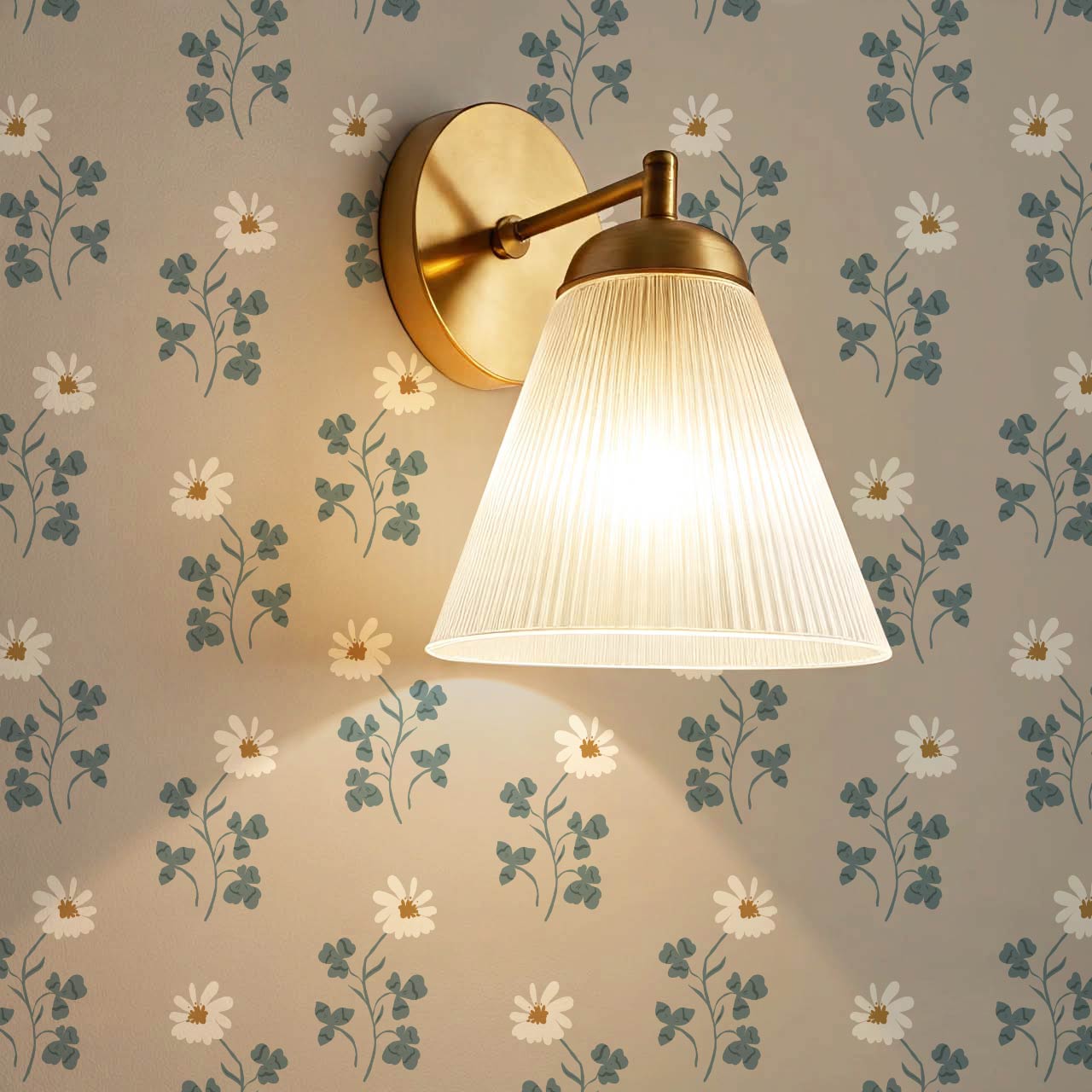 Zulma Daisy Dee Taupe Cream Wallpaper