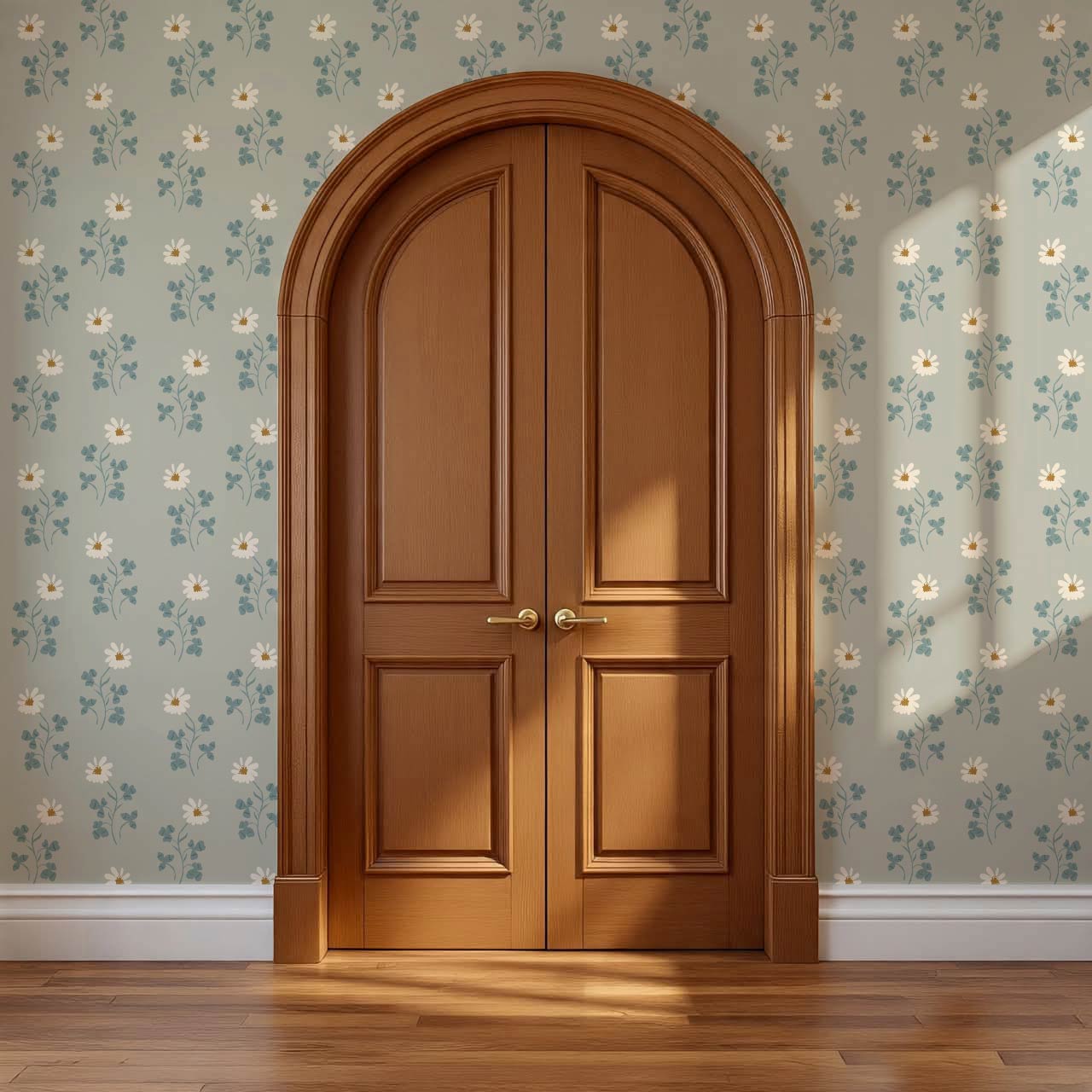 Zulma Daisy Dee Pale Sage Cream Wallpaper