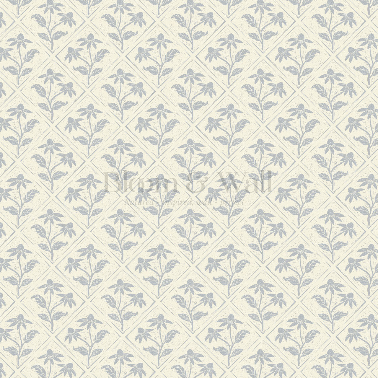 Evangeline Blooms Soft Lavender Wallpaper
