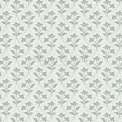Evangeline Blooms Sage Wallpaper