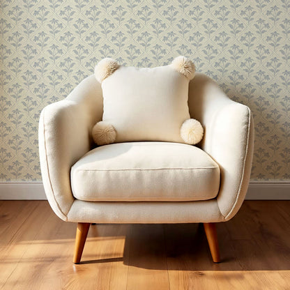 Evangeline Blooms Soft Lavender Wallpaper