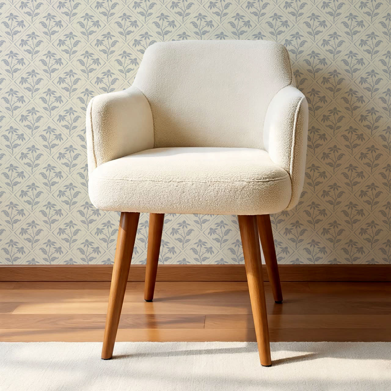 Evangeline Blooms Soft Lavender Wallpaper