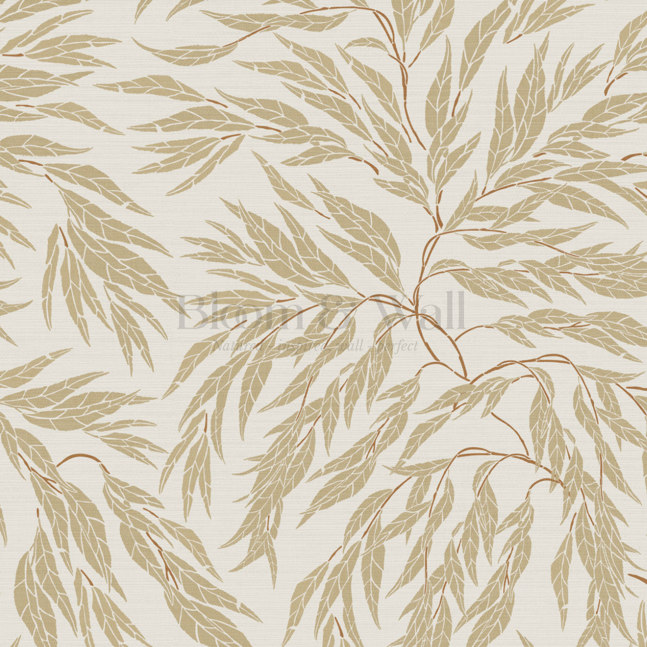 Abby Eucalyptus Leaves Olive Wallpaper