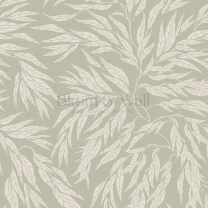 Abby Eucalyptus Leaves Sage Wallpaper