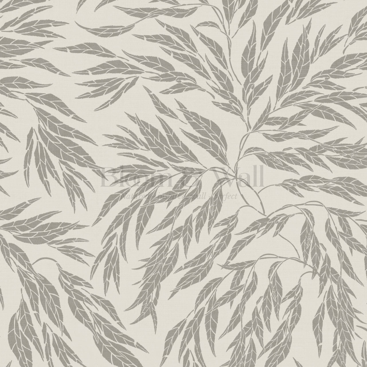 Abby Eucalyptus Leaves Stone Gray Wallpaper