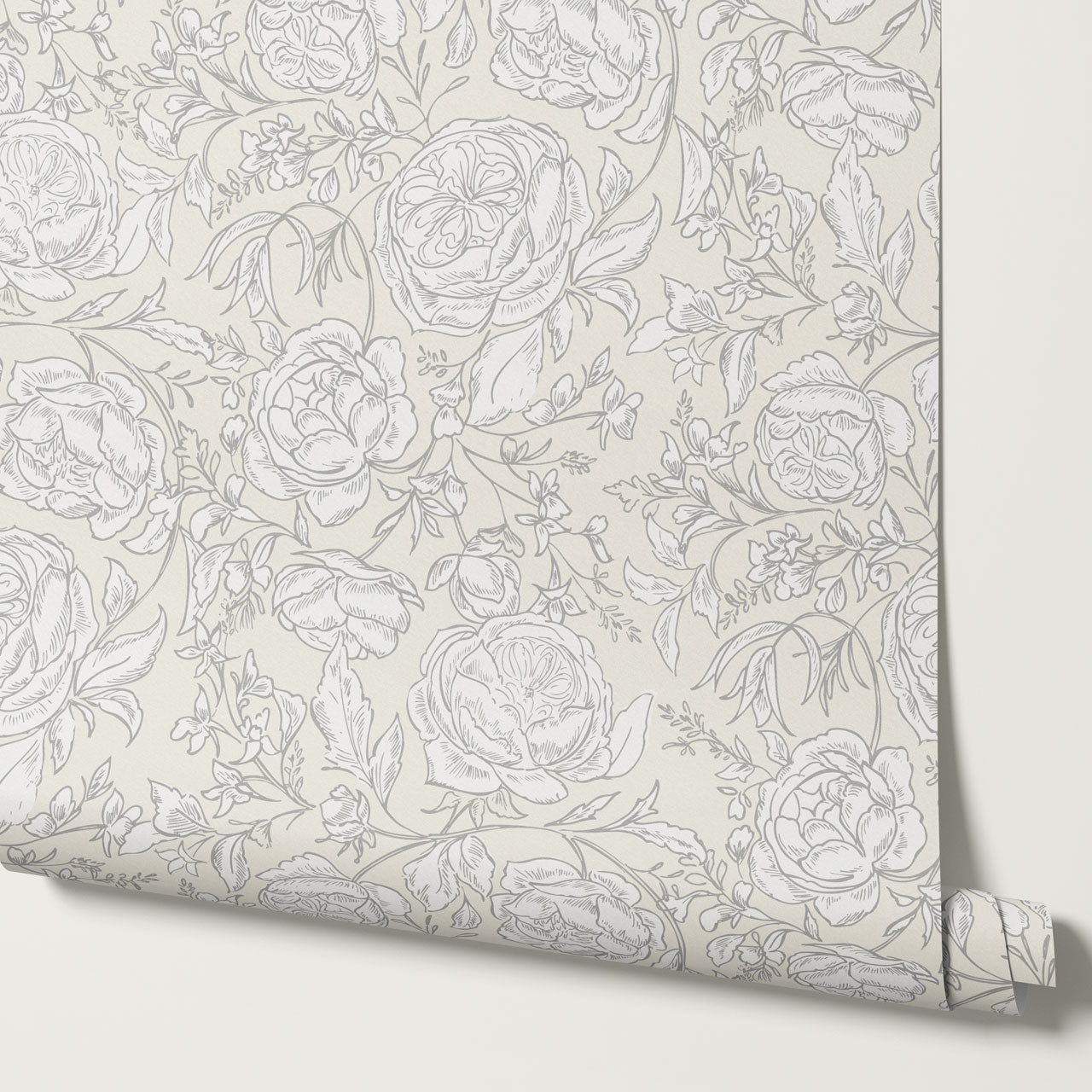 Ada Blooming Filigree Vintage Cream Wallpaper
