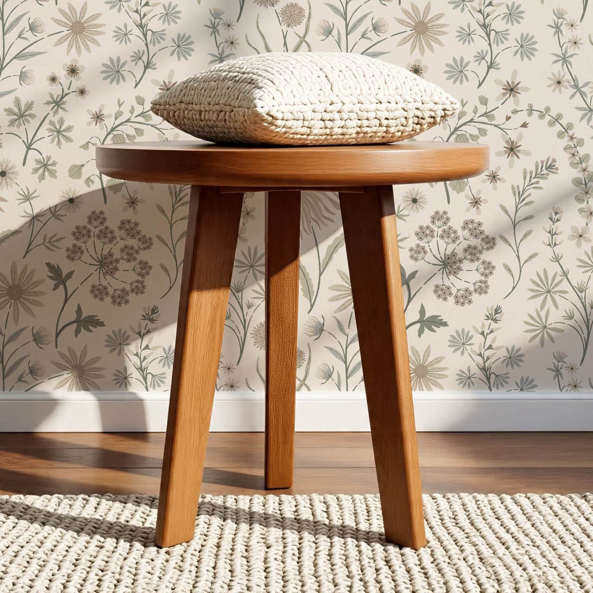 Ada Wildflower Herbarium Neural Beige Wallpaper