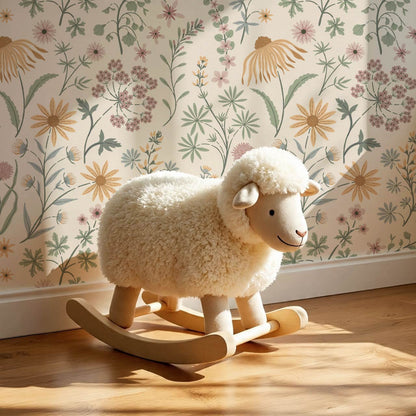 Ada Wildflower Herbarium Ivory Pastel Wallpaper