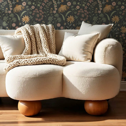 Ada Wildflower Herbarium Slate Mauve Honey Wallpaper