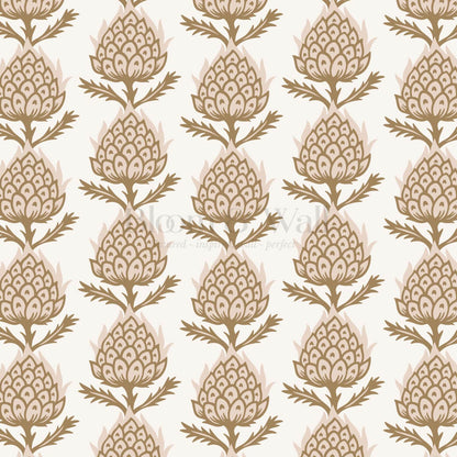 Addison Folk Thistle Blush Wallpaper