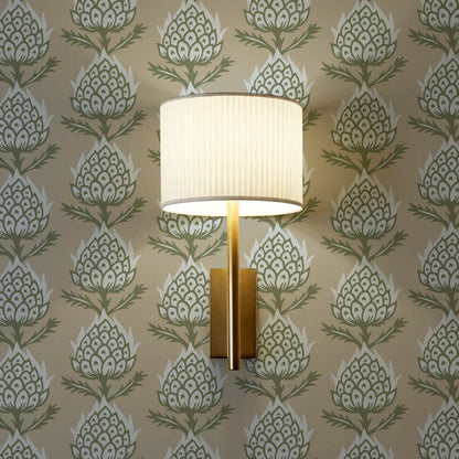 Addison Folk Thistle Aegean Teal Wallpaper