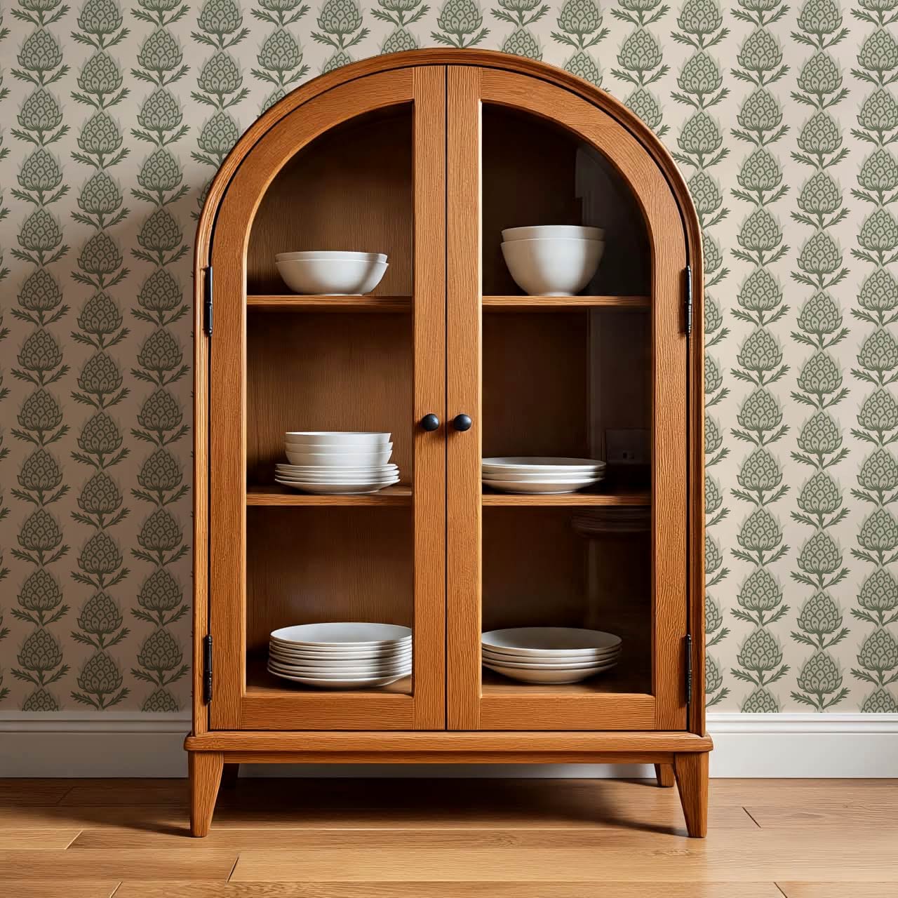 Addison Folk Thistle Woodland Beige Wallpaper