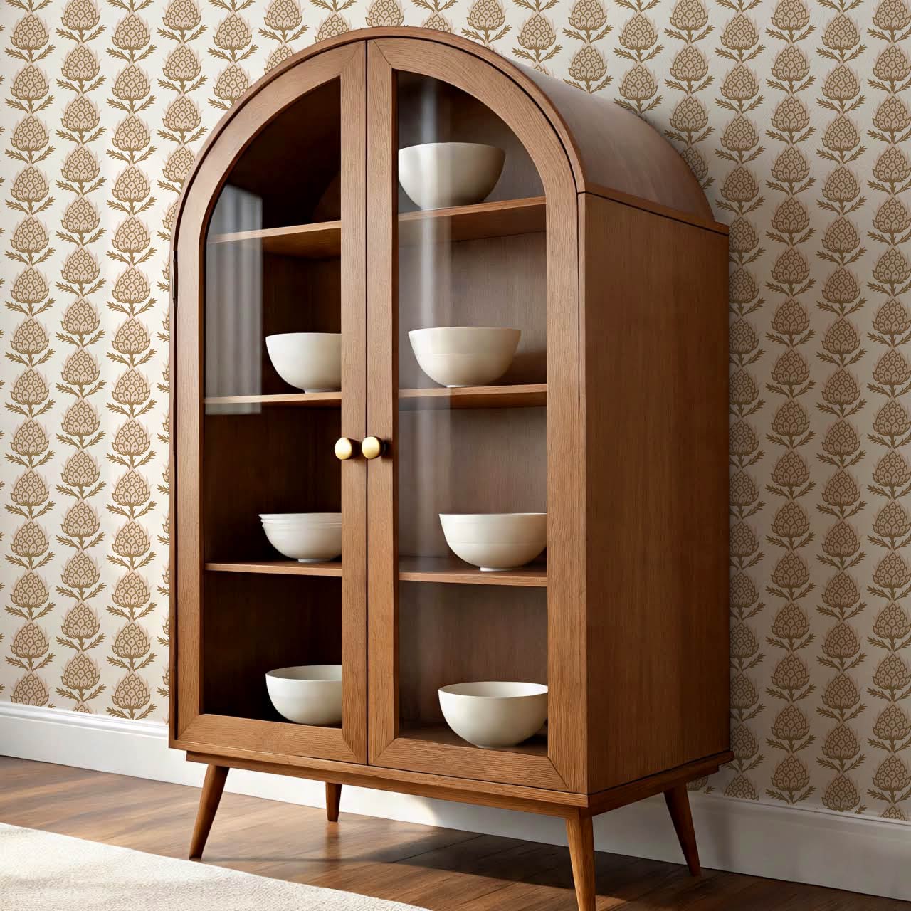 Addison Folk Thistle Blush Wallpaper