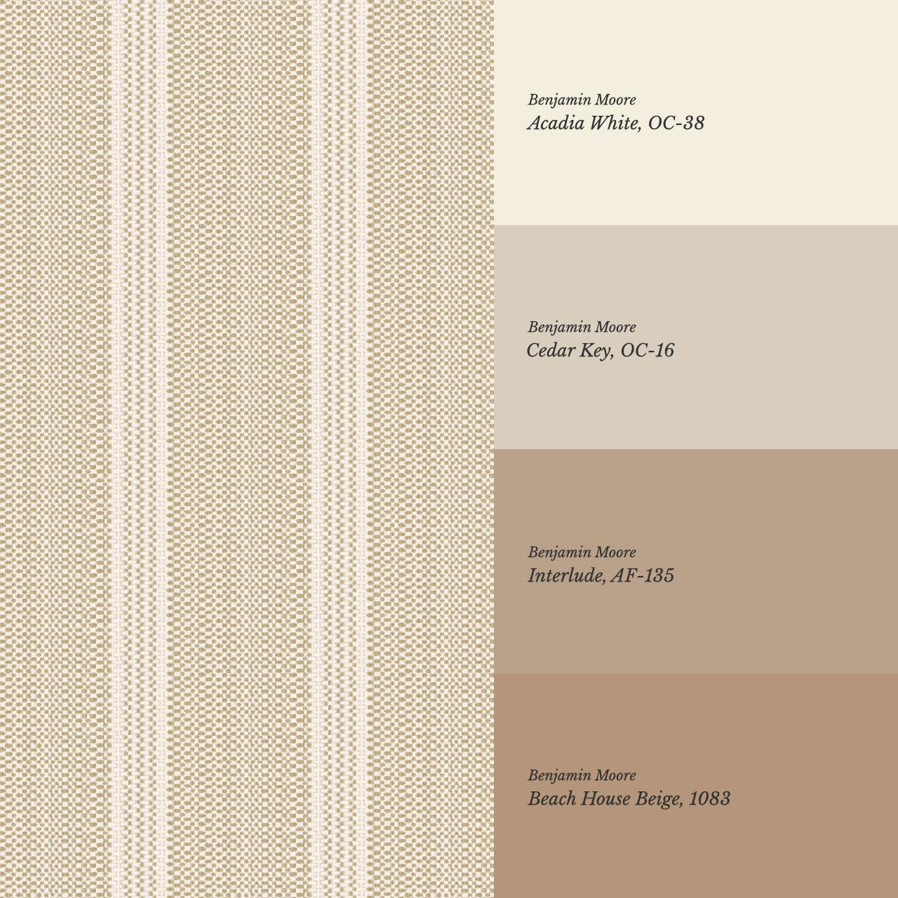 Adelheid Woven Ticking Stripes Neutral Wallpaper
