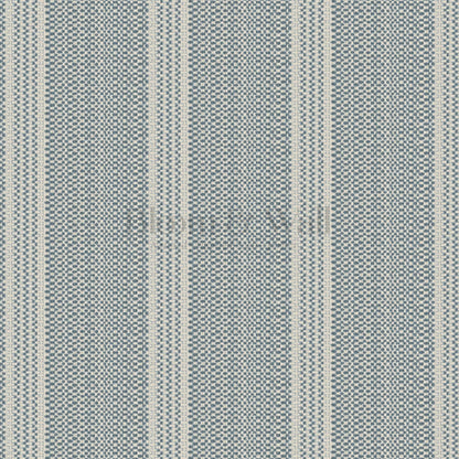 Adelheid Woven Ticking Stripes Blue Wallpaper