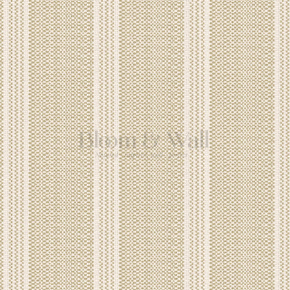 Adelheid Woven Ticking Stripes Neutral Wallpaper