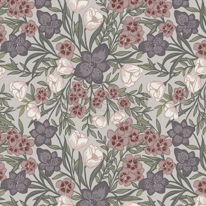 Adelie Iris Bouquet Lavender Wallpaper