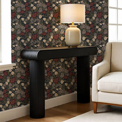 Adelie Iris Bouquet Navy Wallpaper