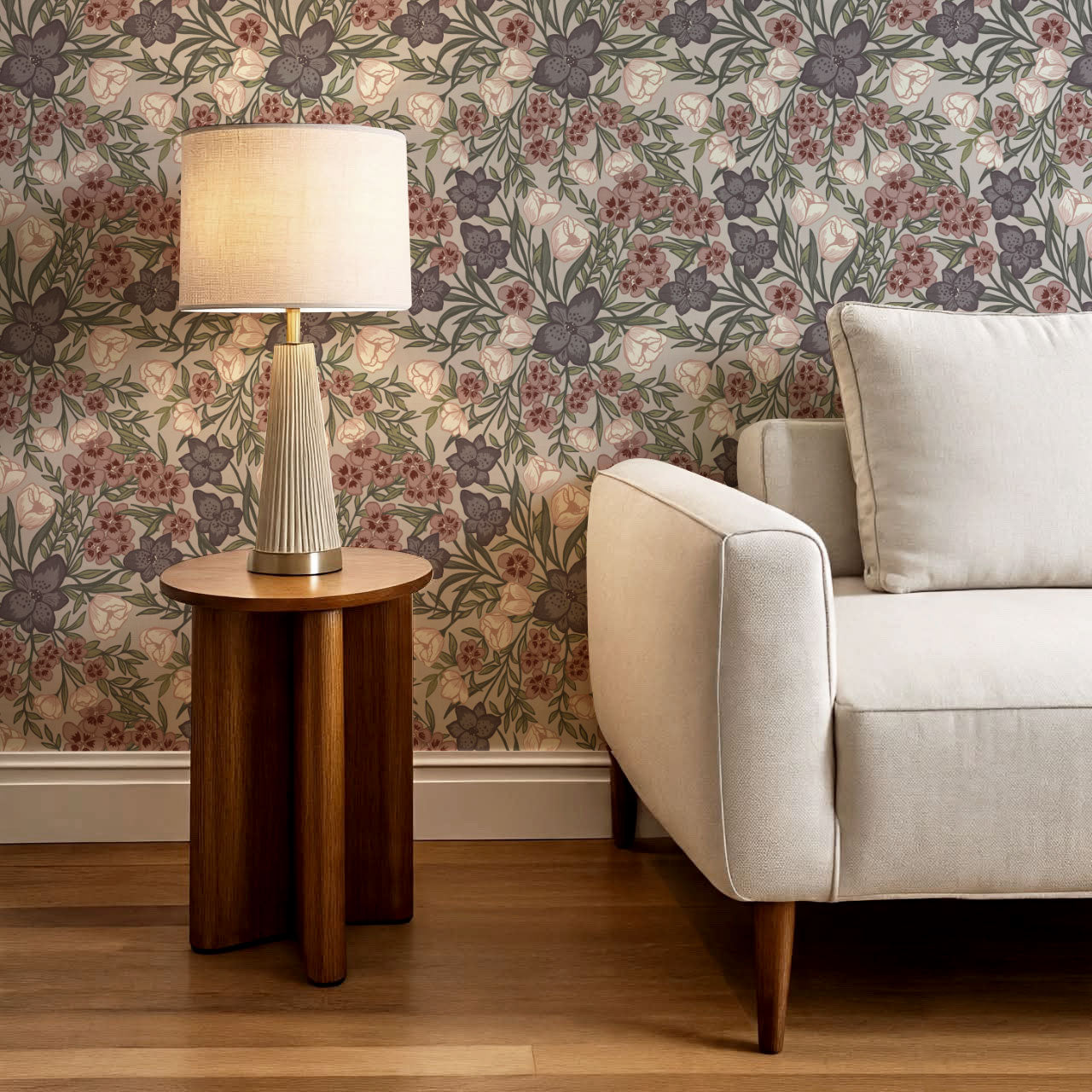 Adelie Iris Bouquet Lavender Wallpaper