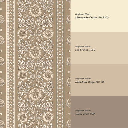 Aprajita Vertical Bloom Beige Wallpaper