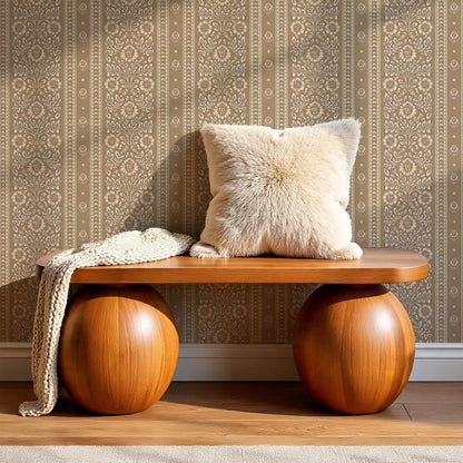 Aprajita Vertical Bloom Beige Wallpaper