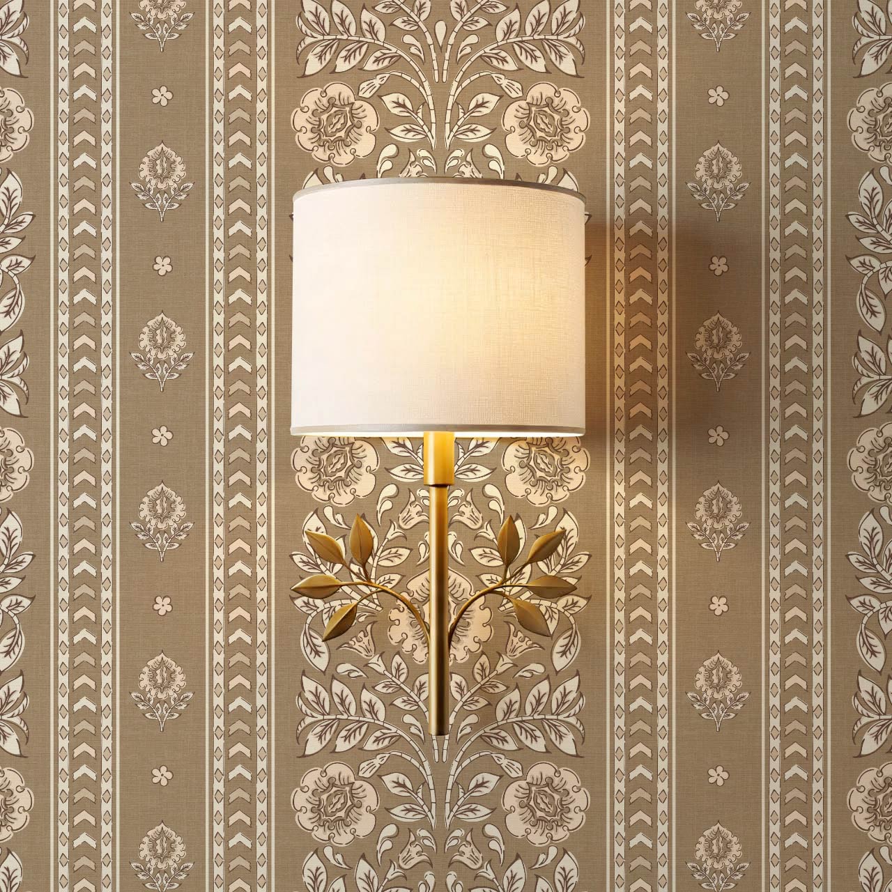 Aprajita Vertical Bloom Beige Wallpaper